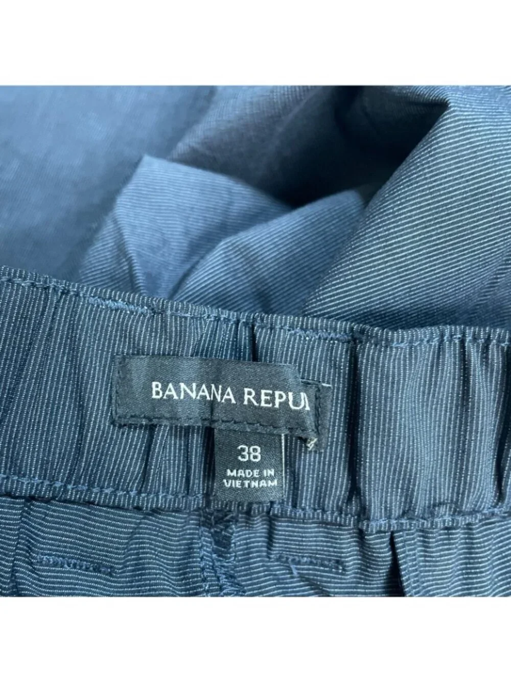NWT Banana Republic Men's 38 Black Pattern Comfort Flat Front Shorts Stretch
